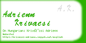 adrienn krivacsi business card